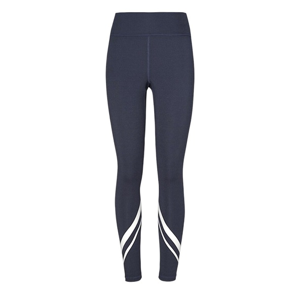 TORY BURCH HIGH-RISE COMPRESSION MÉLANGE SIDE-POCKET CHEVRON LEGGING - Picture 3 of 5